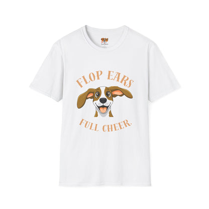 Flop Ears Full Cheer Dog T-Shirt — Cute Happy Pup Graphic Tee