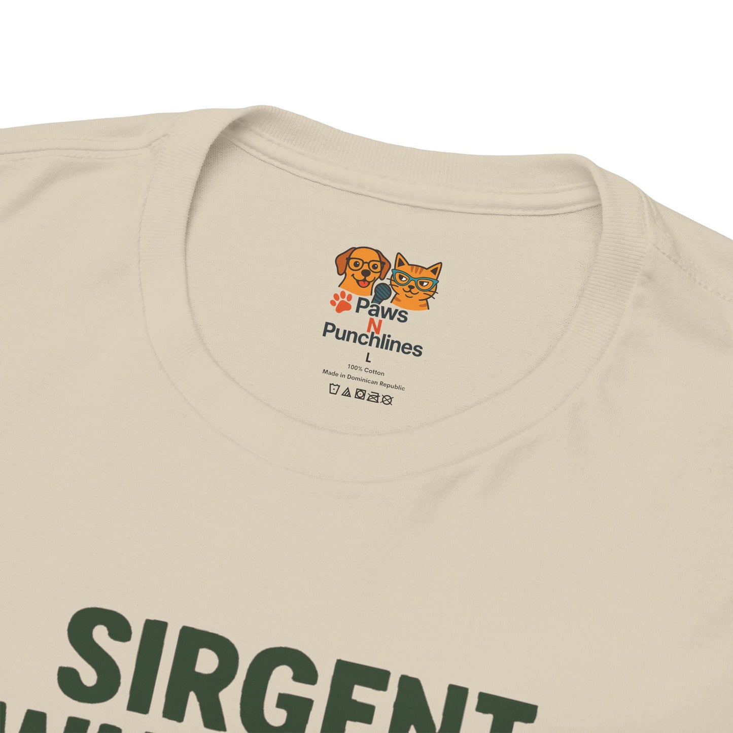 Sirgent Whiskers 'Reporting for Doody' Cat Tee