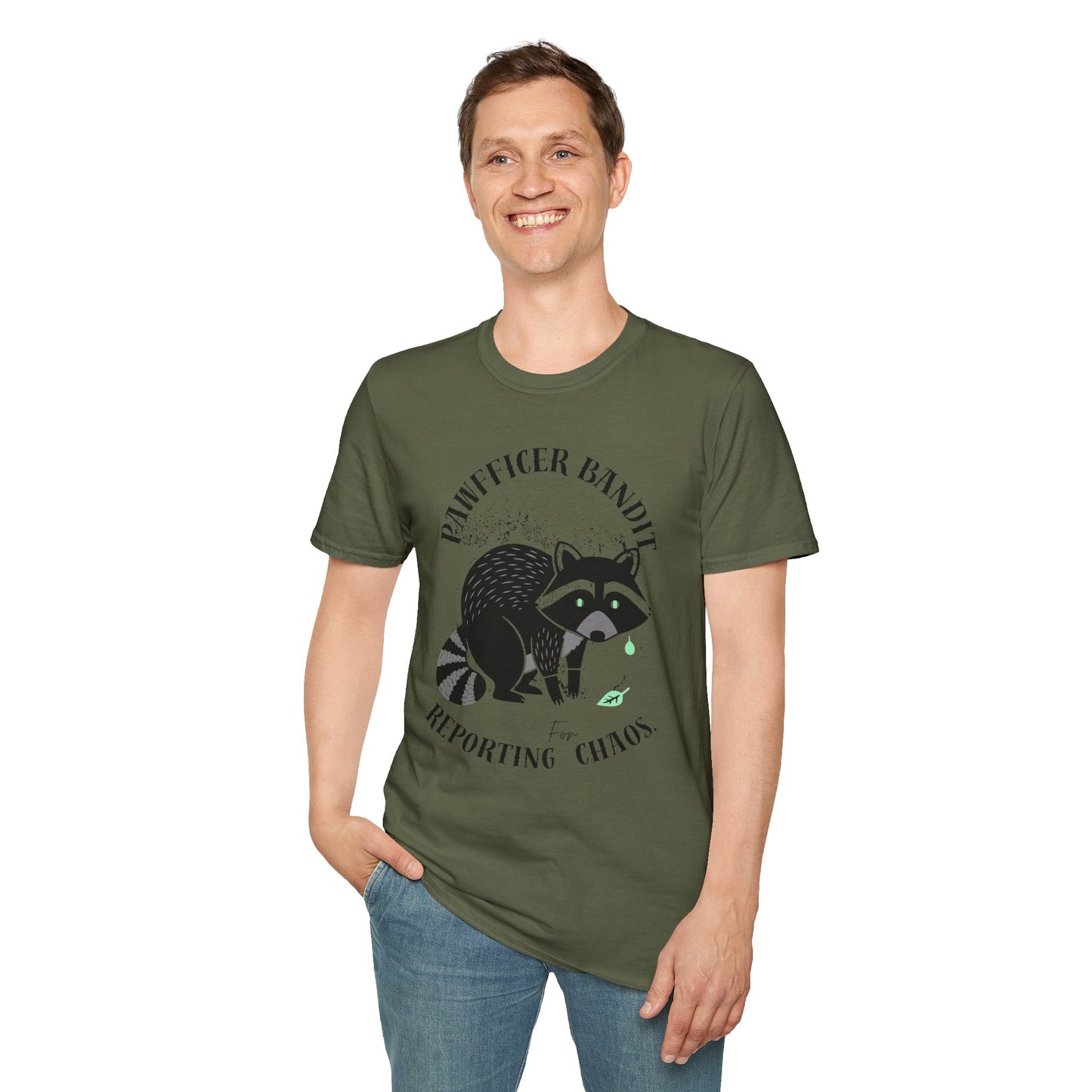 “Racoon Bandit ” T-Shirt — Cute Raccoon Graphic Tee