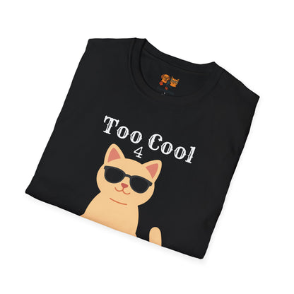 "Too Cool 4 Your Rules" Funny Cat Graphic Tee