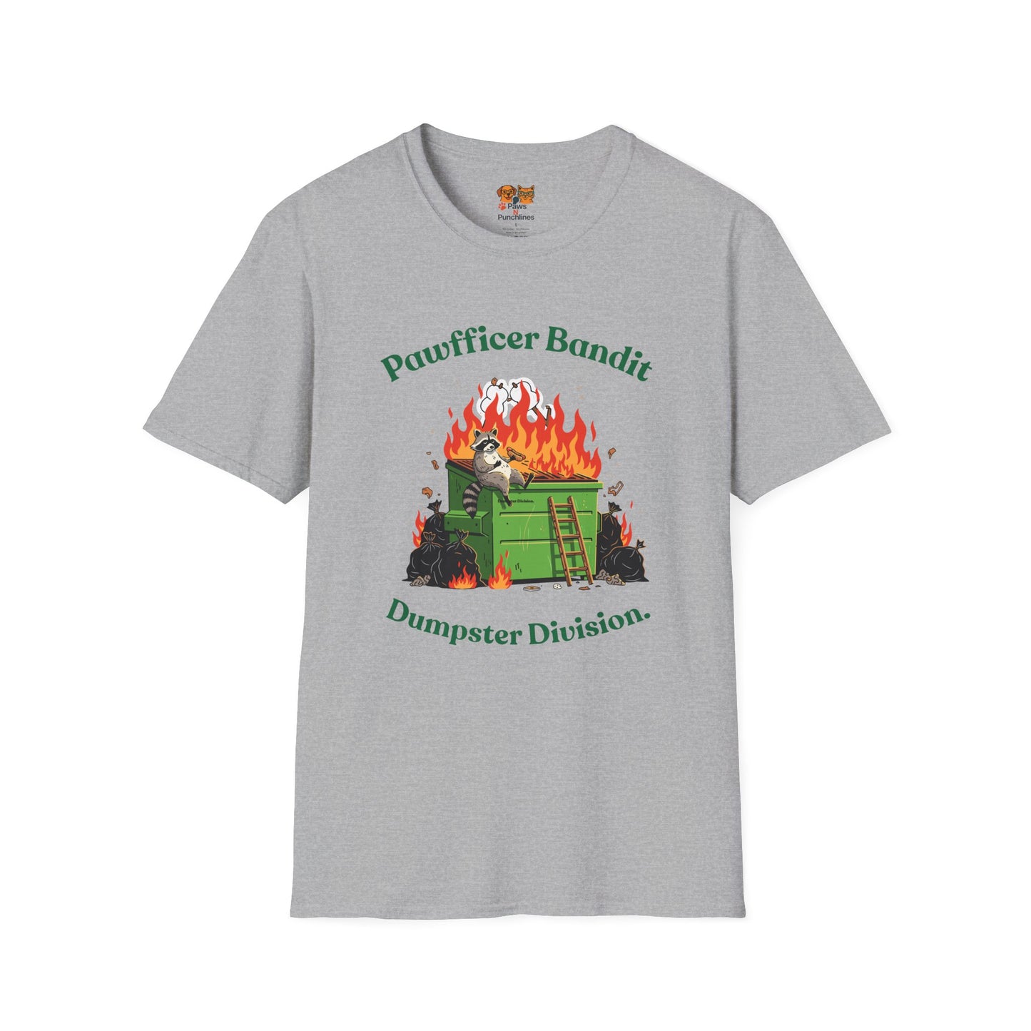 Pawfficer Bandit T-Shirt — Dumpster Division Graphic Tee