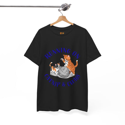 Running on Catnip & Chaos — Tee for Cat Lovers