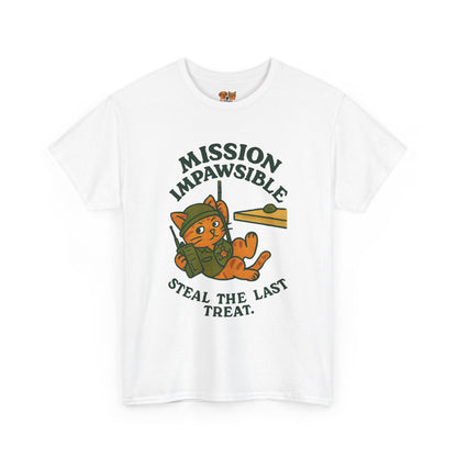 Mission Impawsible Cat Tee - "Steal The Last Treat" Funny Cat T-Shirt