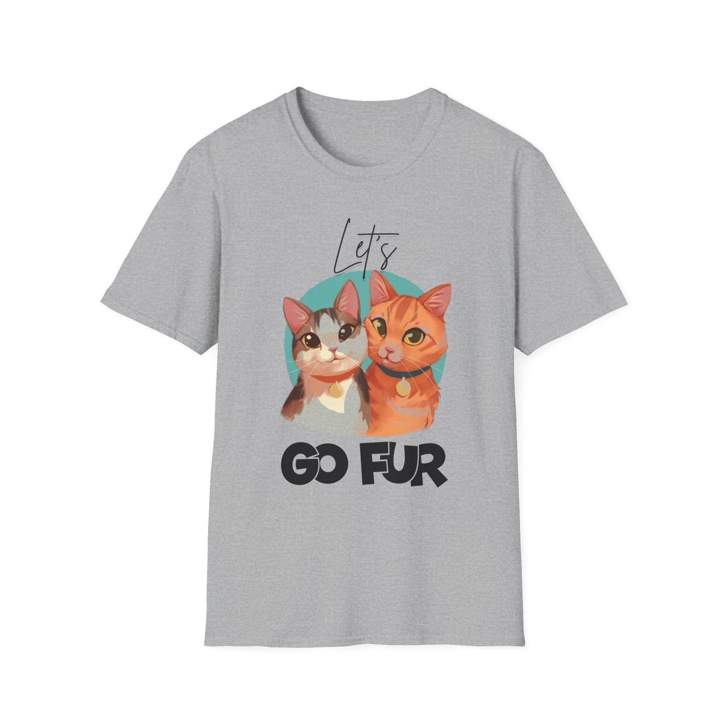 Let's Go Fur Cat T-Shirt — Cute Pair Cat Tee for Cat Lovers