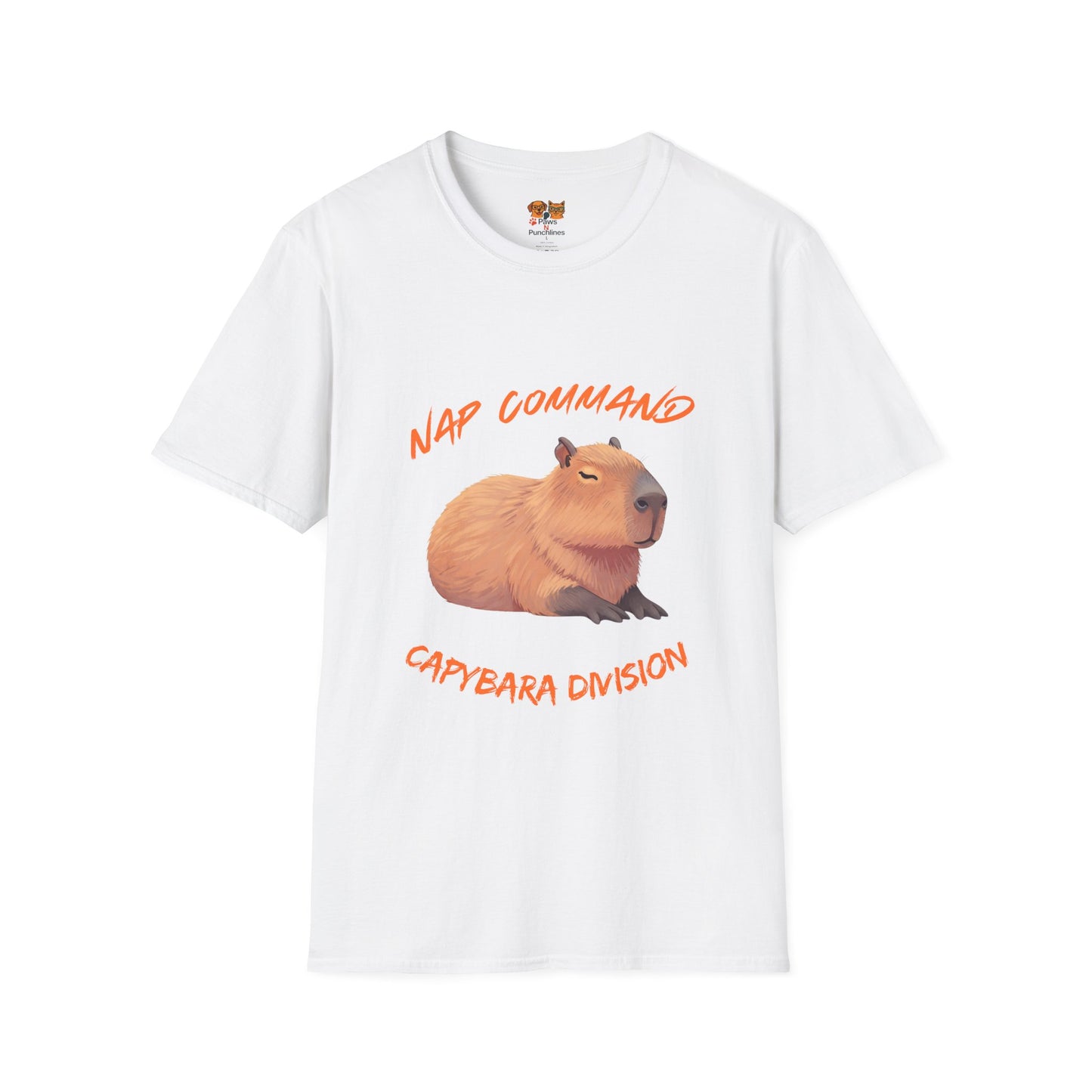 Nap Command Capybara T-Shirt — "Capybara Division" Cute Animal Nap Tee