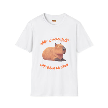 Nap Command Capybara T-Shirt — "Capybara Division" Cute Animal Nap Tee