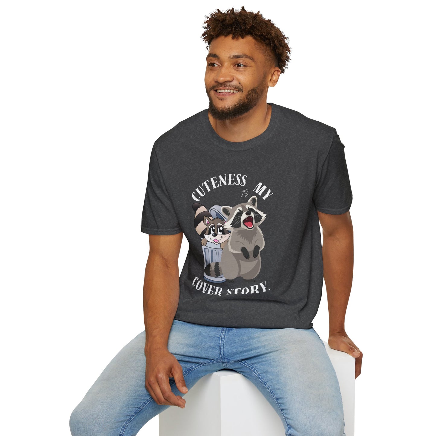 Cuteness Is My Cover Story Tee — Funny Raccoon & Trash Panda Graphic T-Shirt
