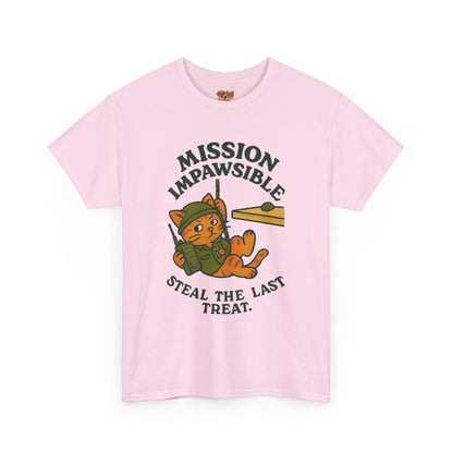 Mission Impawsible Cat Tee - "Steal The Last Treat" Funny Cat T-Shirt