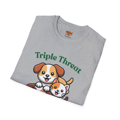 Triple Threat Snacc Edition T-Shirt — Cute Trio Puppy Graphic Tee
