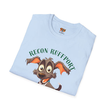 T-Shirt — "Recon Ruffport: Squirrel Spotted" Cute Cartoon Dog Tee
