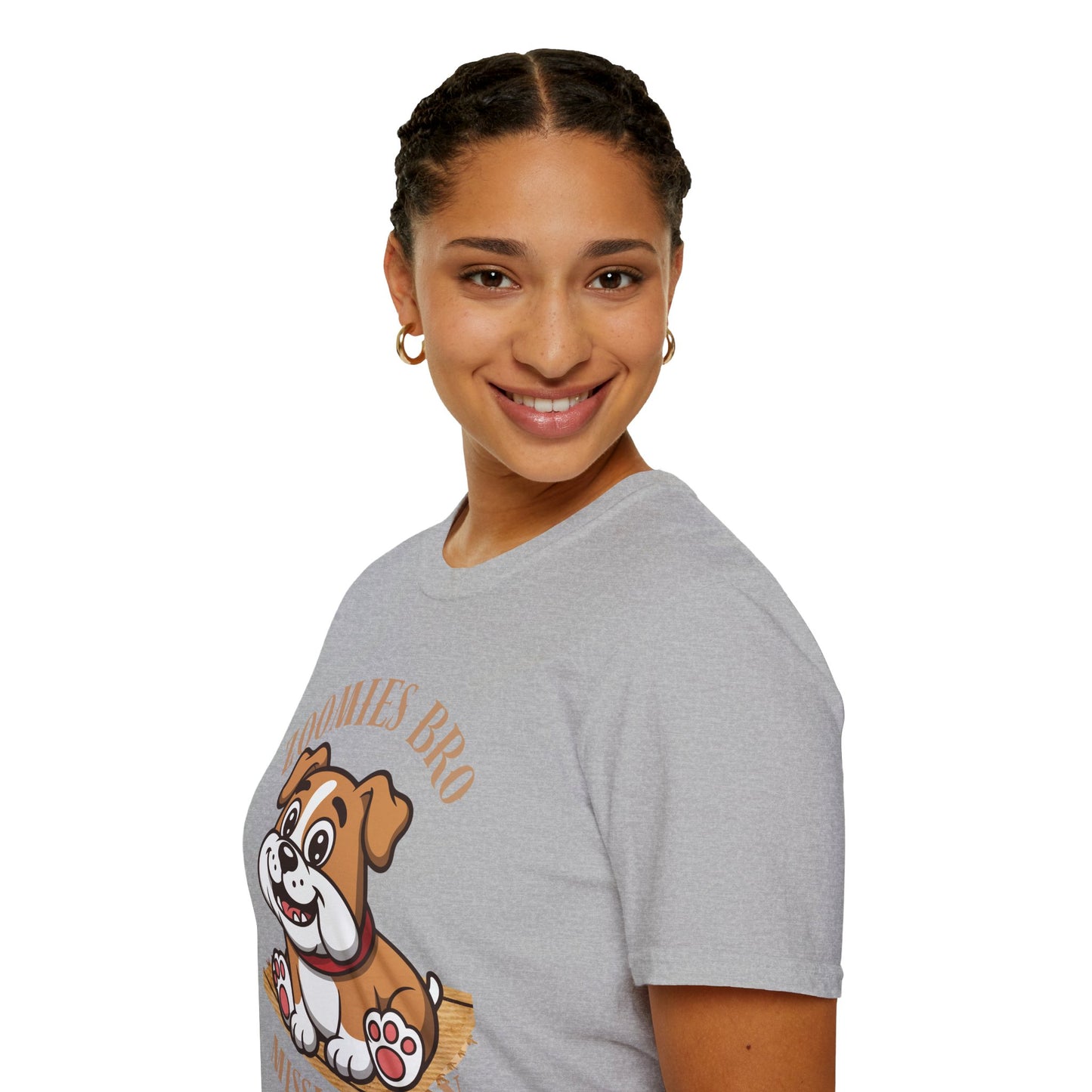 Puppy Graphic T-Shirt — “Zoomies Bro Mission Only” Cute Cartoon Dog Tee