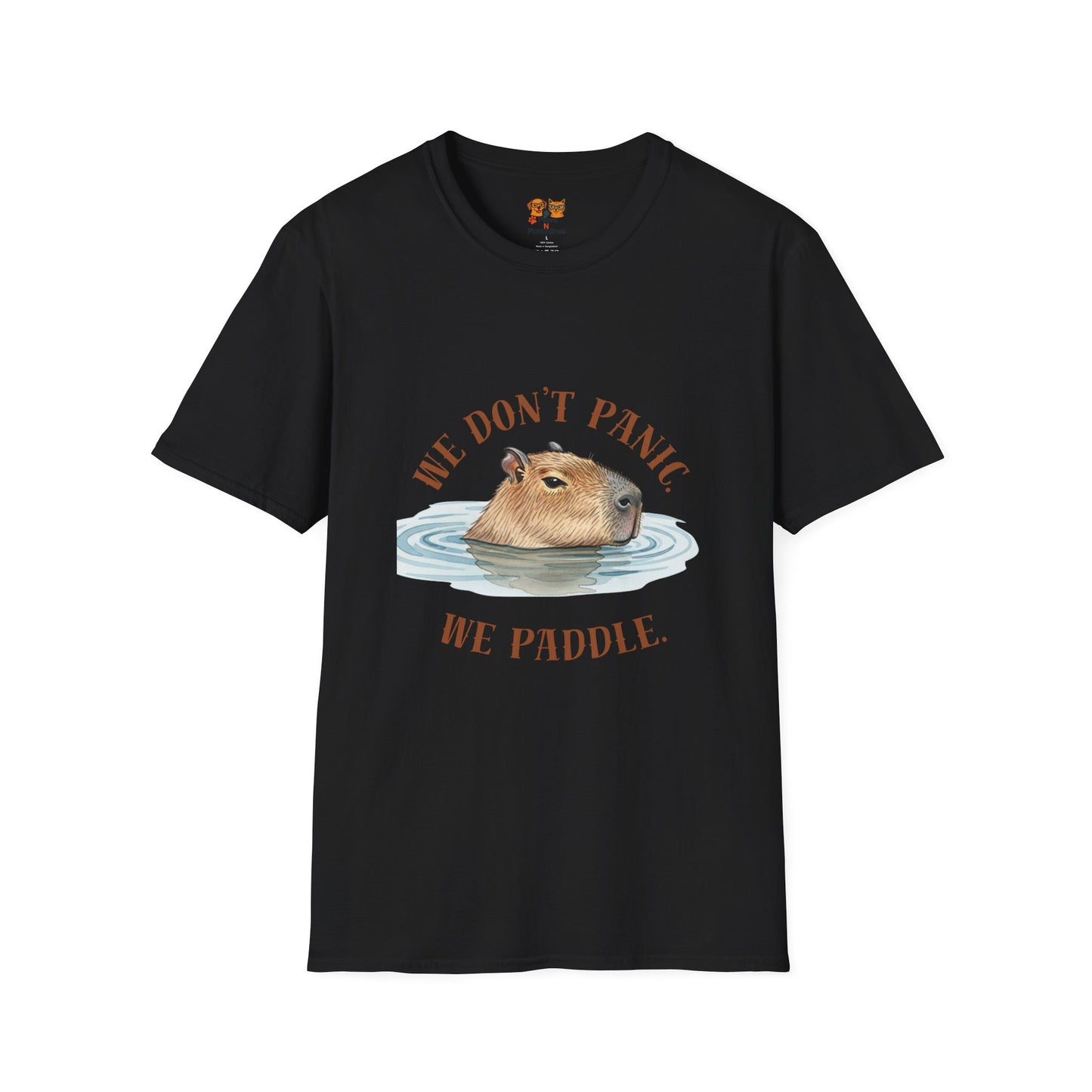 Capybara 'We Don’t Panic, We Paddle' T-Shirt