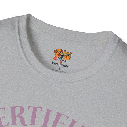 Certified Goofball Dog T-Shirt — Cute Cartoon Puppy Graphic Tee