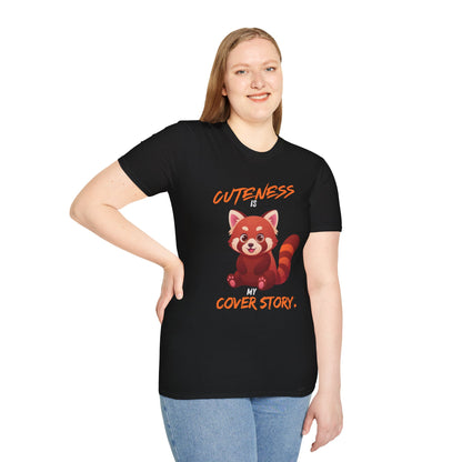 Cuteness Is My Cover Story Red Panda T-Shirt
