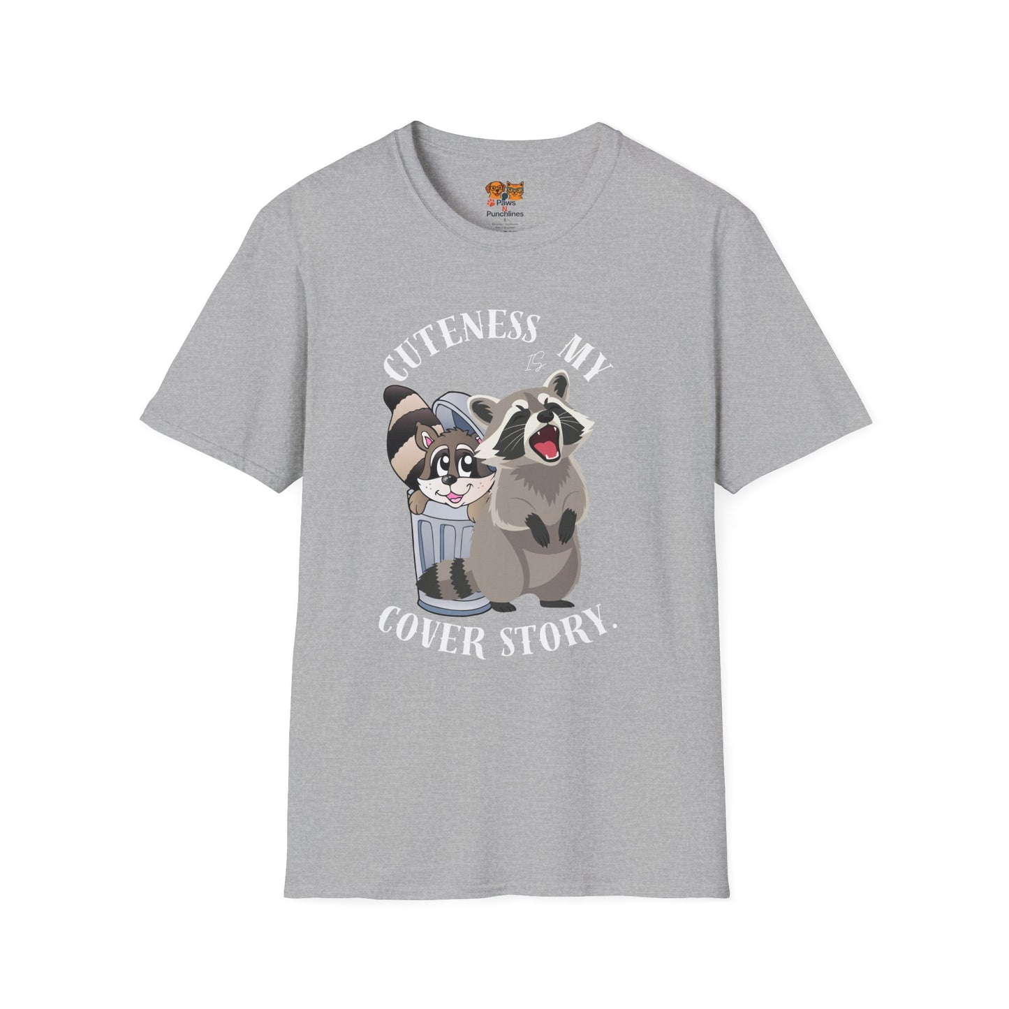 Cuteness Is My Cover Story Tee — Funny Raccoon & Trash Panda Graphic T-Shirt