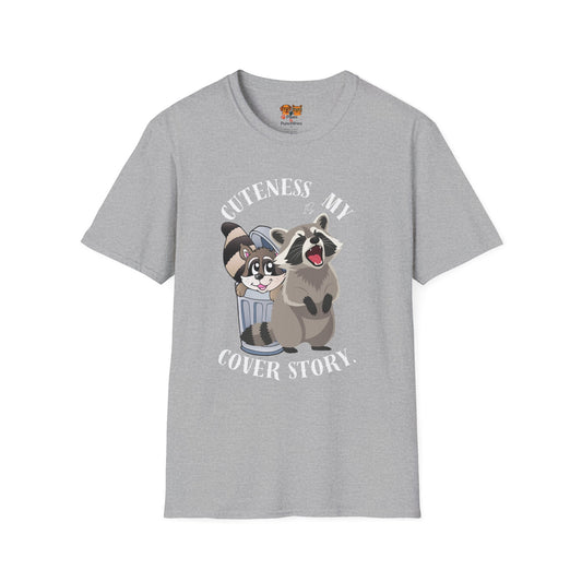Cuteness Is My Cover Story Tee — Funny Raccoon & Trash Panda Graphic T-Shirt