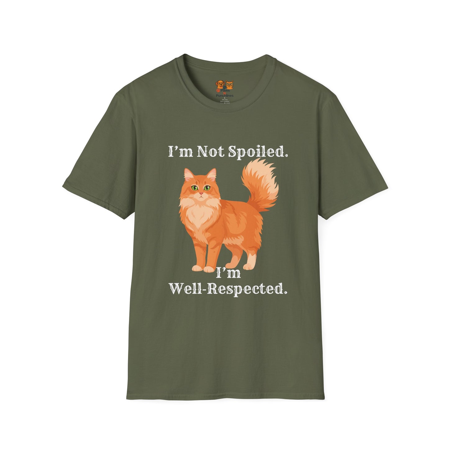 "I'm Not Spoiled, I'm Well-Respected" Funny cat Graphic T-Shirt
