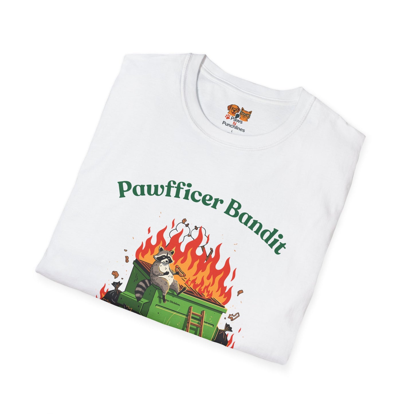Pawfficer Bandit T-Shirt — Dumpster Division Graphic Tee