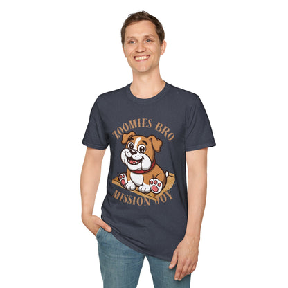Puppy Graphic T-Shirt — “Zoomies Bro Mission Only” Cute Cartoon Dog Tee