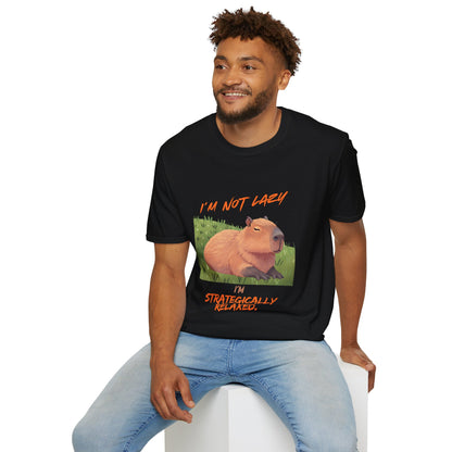 Capybara 'I'm Not Lazy—Strategically Relaxed' T-Shirt