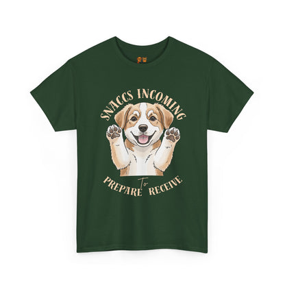 Corgi Puppy Pawprints T‑Shirt — Happy 'Mooorning' Dog Lover Tee