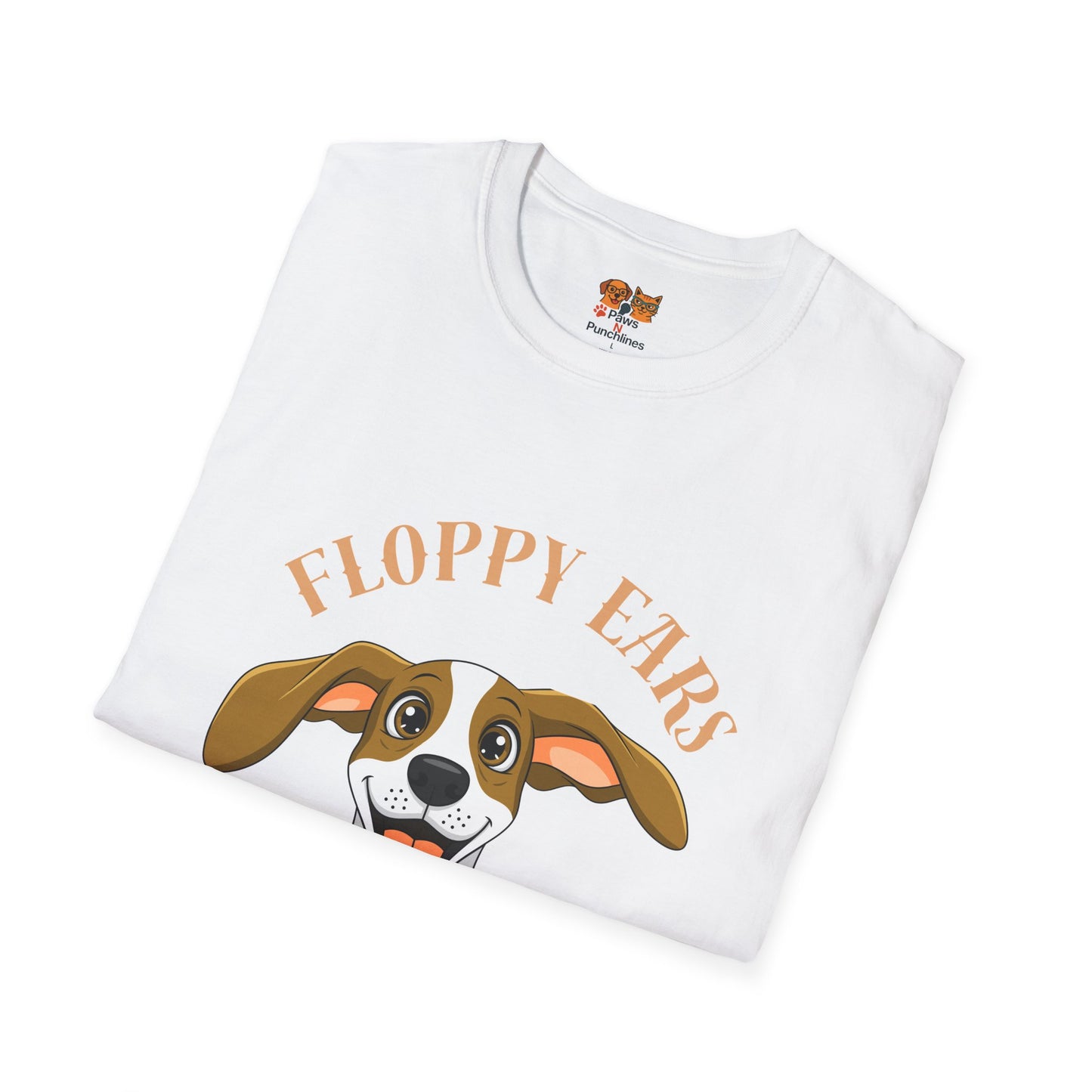 Floppy Ears Fierce Charm Dog T-Shirt — Cute Beagle Puppy Graphic Tee
