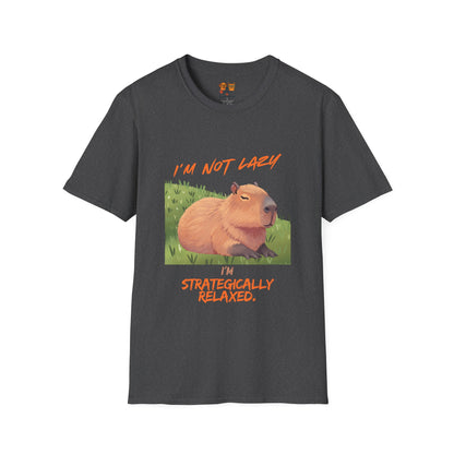 Capybara 'I'm Not Lazy—Strategically Relaxed' T-Shirt