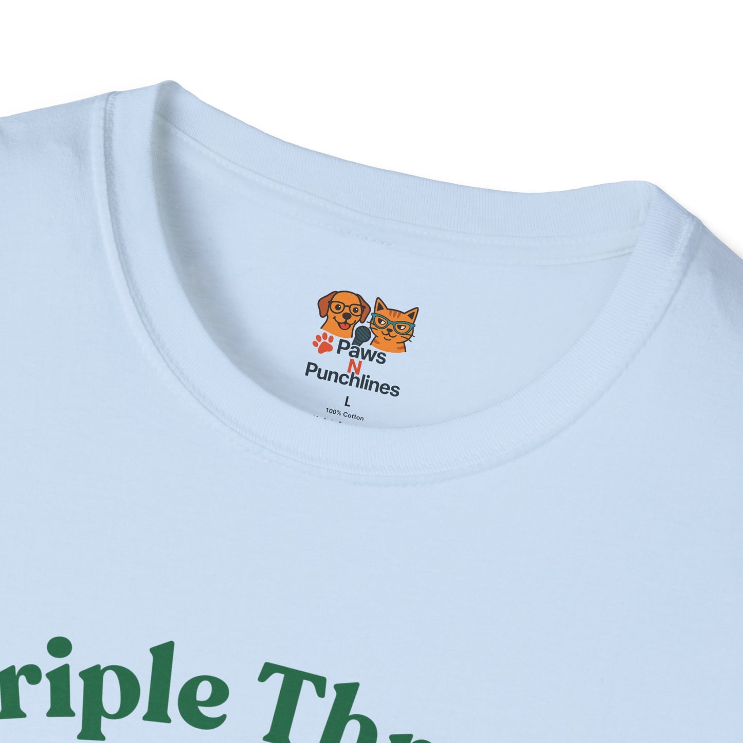Triple Threat Snacc Edition T-Shirt – Cute Puppy & Kitten Stack Graphic Shirt