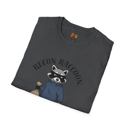 Recon Raccoon T-Shirt — "Loot Secured" Cute Thief Raccoon Graphic Tee