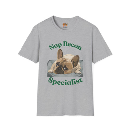 Nap Recon Specialist T-Shirt — Cute French Bulldog Nap Shirt for Dog Lovers