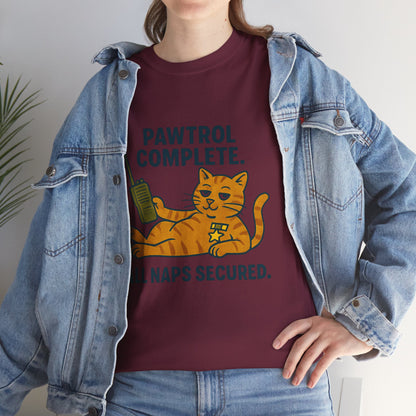 Pawtrol Complete  — “All Naps Secured” Funny Cat Tee