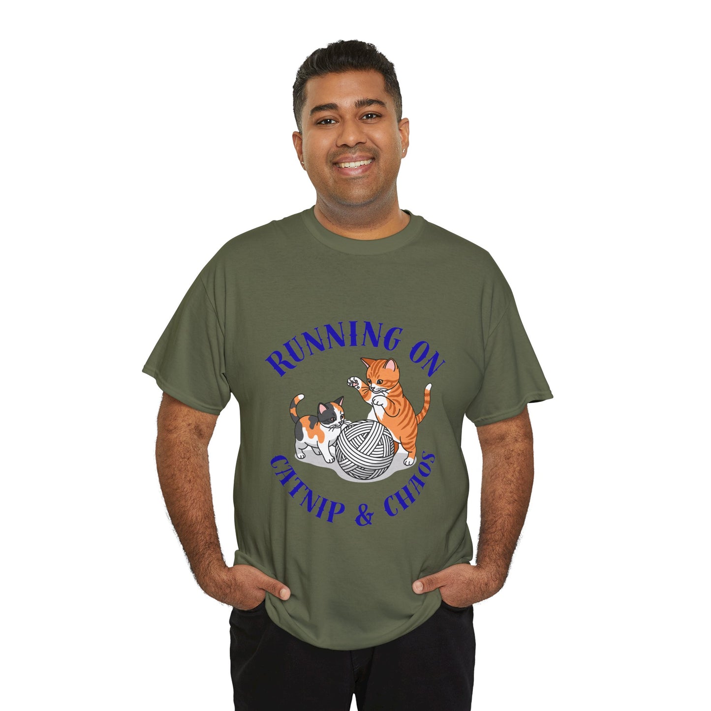 Running on Catnip & Chaos — Tee for Cat Lovers