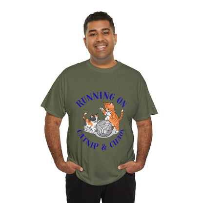 Running on Catnip & Chaos — Tee for Cat Lovers