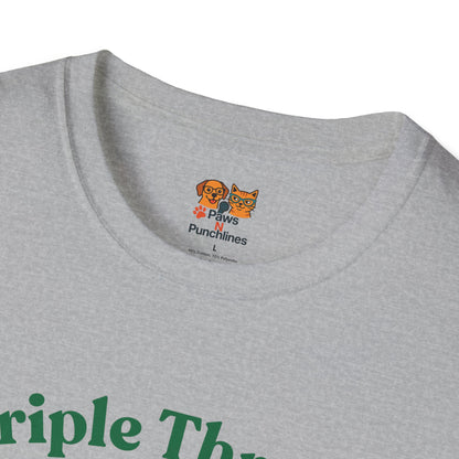 Triple Threat Snacc Edition T-Shirt – Cute Puppy & Kitten Stack Graphic Shirt