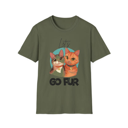 Let's Go Fur Cat T-Shirt — Cute Pair Cat Tee for Cat Lovers