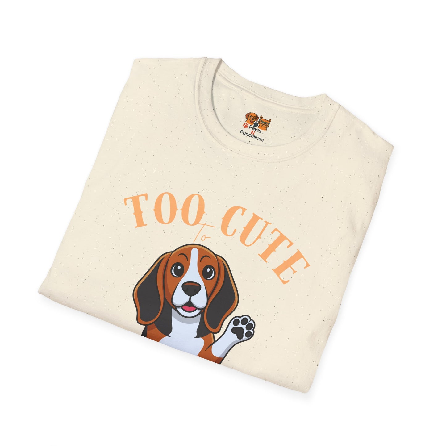 Too Cute Stay On Leash Beagle T-Shirt — Cute Dog Lover Tee