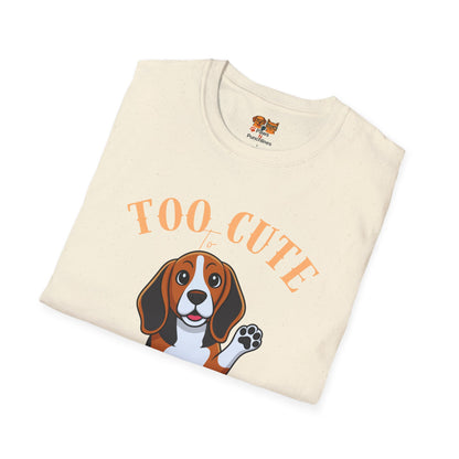 Too Cute Stay On Leash Beagle T-Shirt — Cute Dog Lover Tee