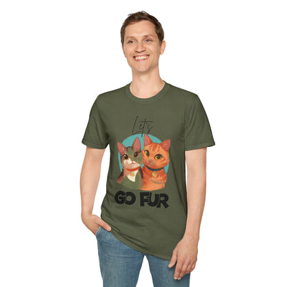 Let's Go Fur Cat T-Shirt — Cute Pair Cat Tee for Cat Lovers