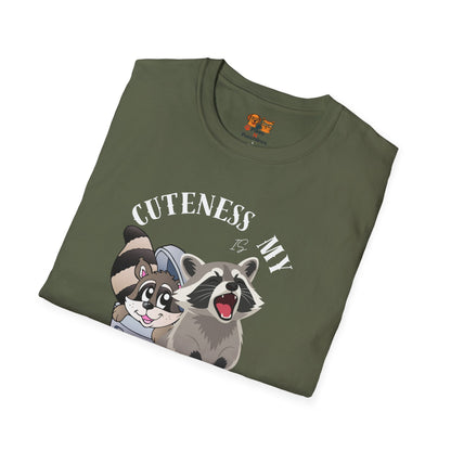 Cuteness Is My Cover Story Tee — Funny Raccoon & Trash Panda Graphic T-Shirt