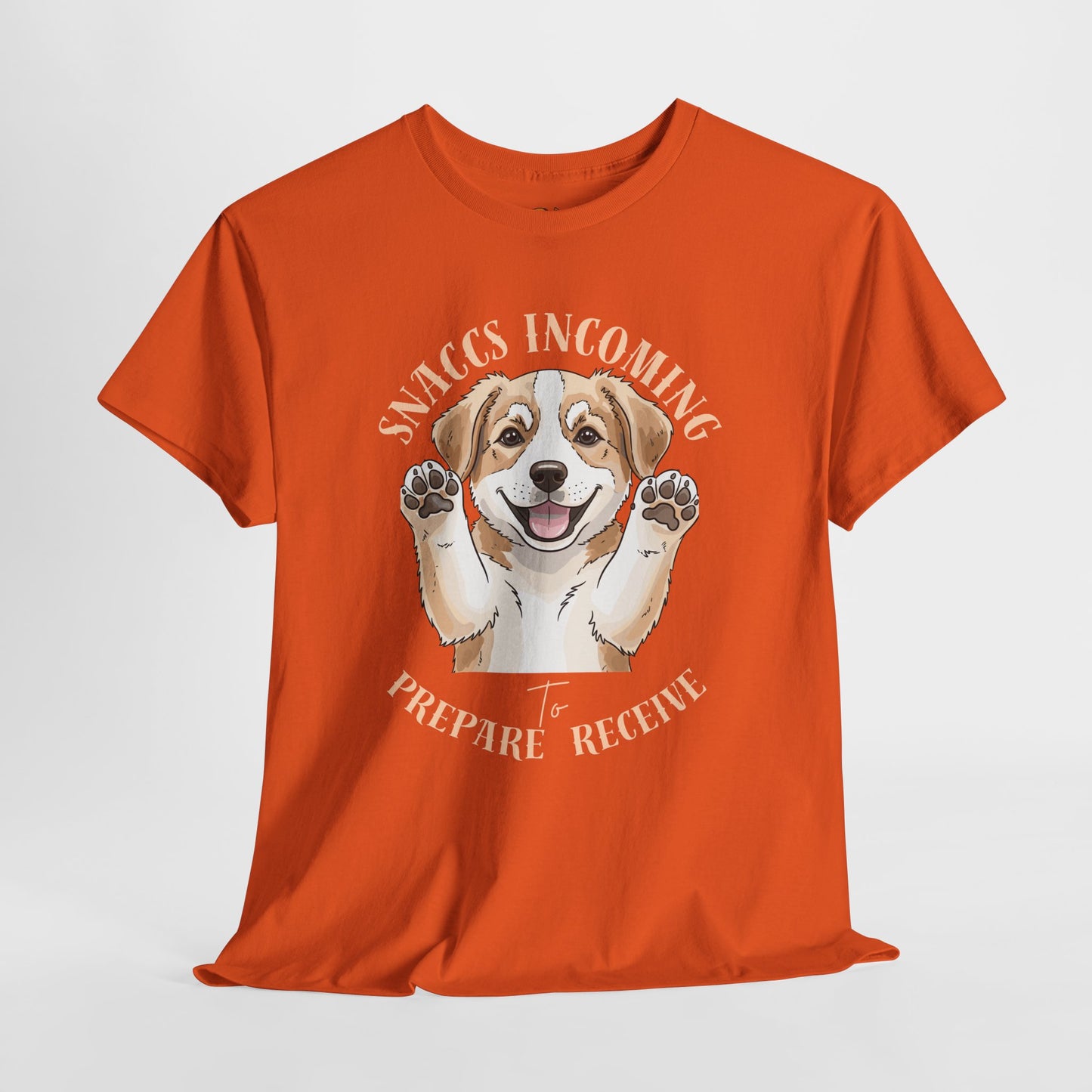 Corgi Puppy Pawprints T‑Shirt — Happy 'Mooorning' Dog Lover Tee