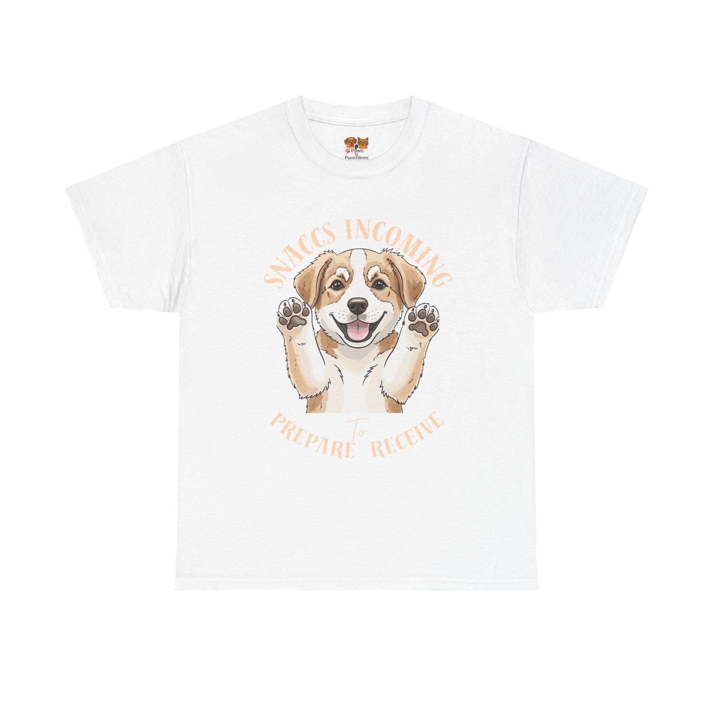 Corgi Puppy Pawprints T‑Shirt — Happy 'Mooorning' Dog Lover Tee