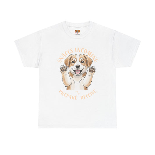 Corgi Puppy Pawprints T‑Shirt — Happy 'Mooorning' Dog Lover Tee