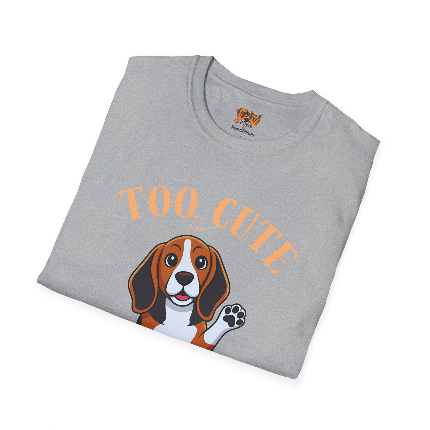 Too Cute Stay On Leash Beagle T-Shirt — Cute Dog Lover Tee