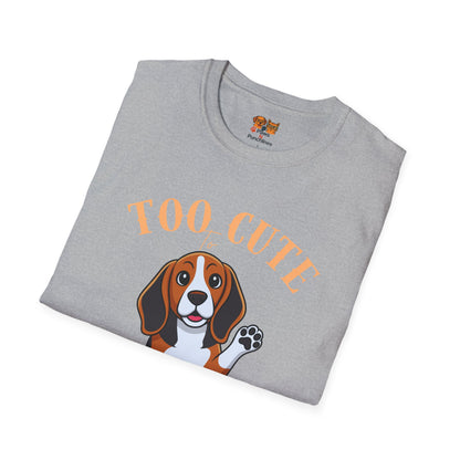 Too Cute Stay On Leash Beagle T-Shirt — Cute Dog Lover Tee