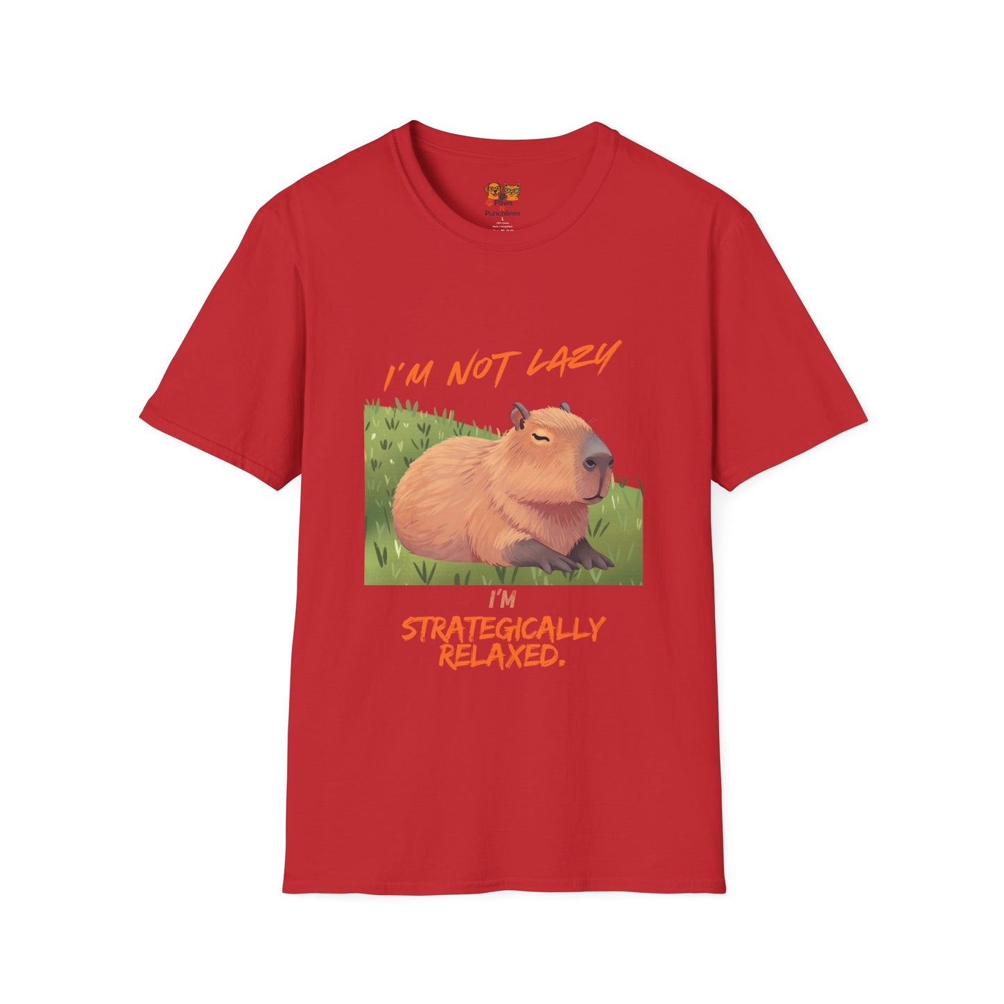 Capybara 'I'm Not Lazy—Strategically Relaxed' T-Shirt