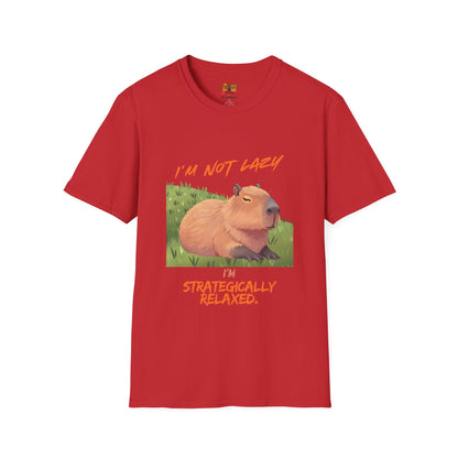 Capybara 'I'm Not Lazy—Strategically Relaxed' T-Shirt