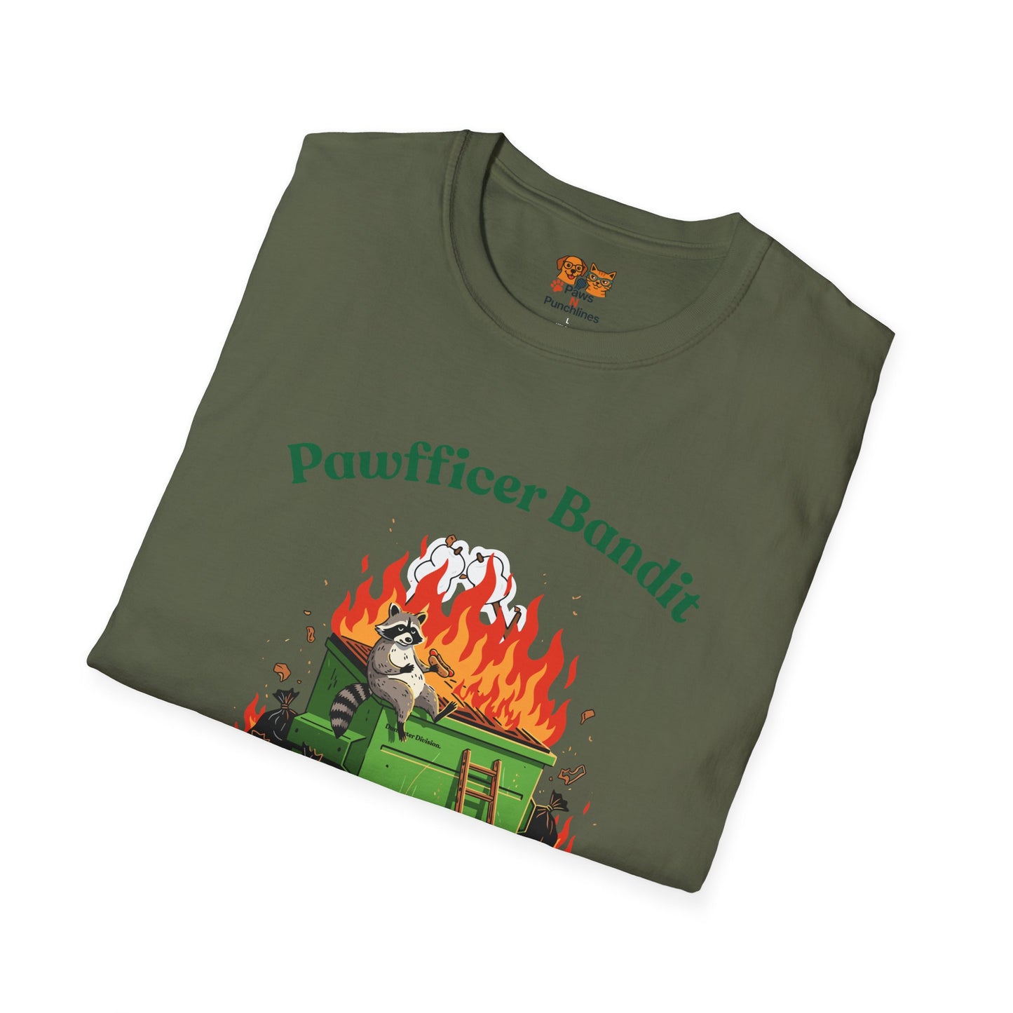 Pawfficer Bandit T-Shirt — Dumpster Division Graphic Tee