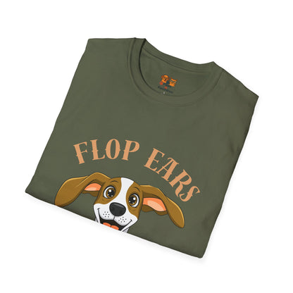 Flop Ears Full Cheer Dog T-Shirt — Cute Happy Pup Graphic Tee