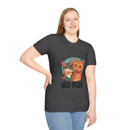 Let's Go Fur Cat T-Shirt — Cute Pair Cat Tee for Cat Lovers