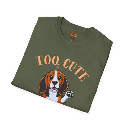 Too Cute Stay On Leash Beagle T-Shirt — Cute Dog Lover Tee